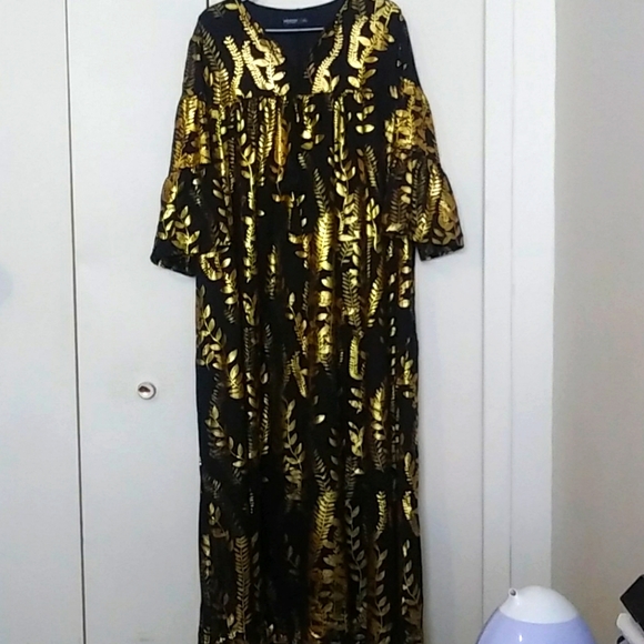 Gold leaf dress - Picture 1 of 2